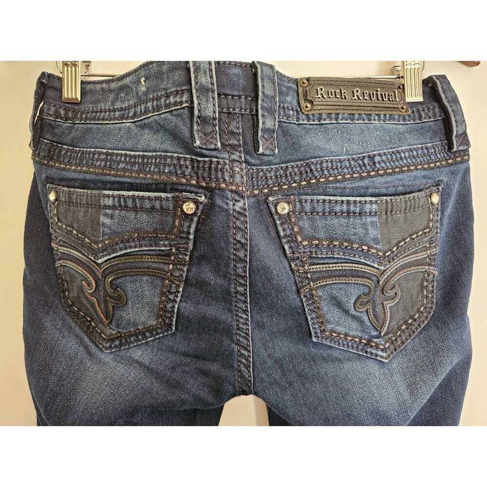 Rock Revival Jeans Women's Blue Denim Zea Skinny Size 29 - Picture 1 of 11